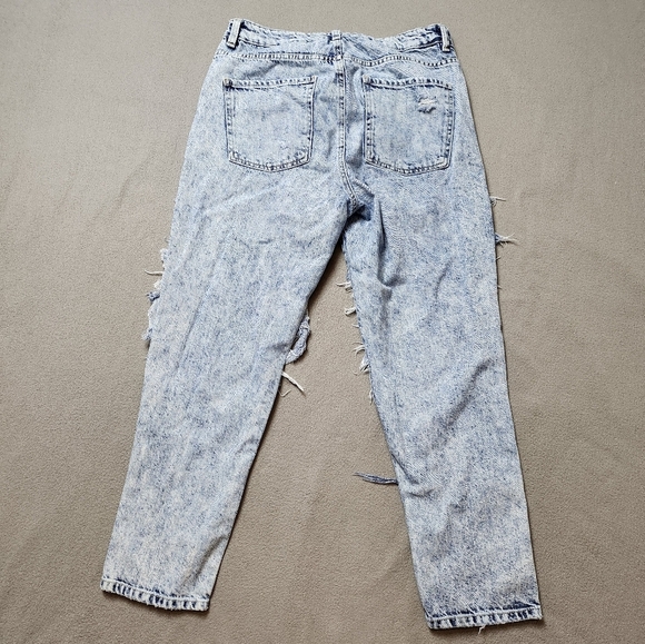 Garage Distressed Destroyed High Waisted Mom Jeans acid Wash 11/30 - Picture 2 of 11